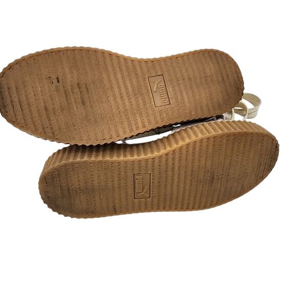 Puma X Fenty by Rihanna Women’s Size 9 Leather Bow Front Creeper Sandals - Picture 3 of 6
